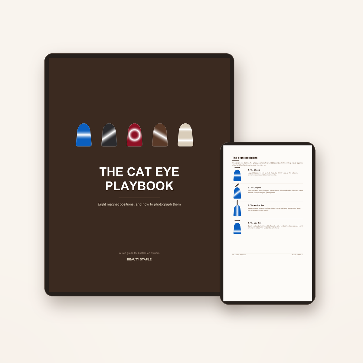 The Cat Eye Playbook digital guide on tablet and phone