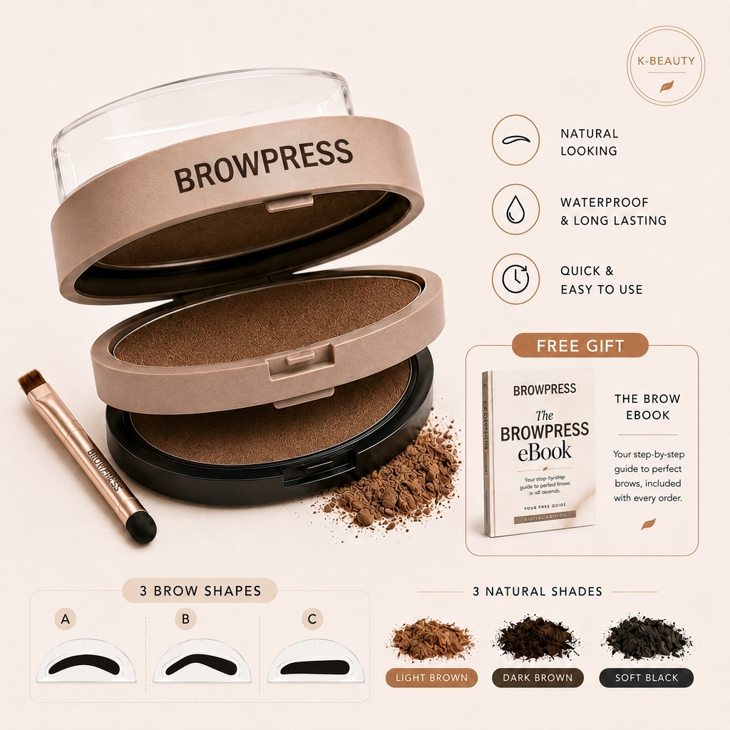 BrowPress brow stamp kit hero shot